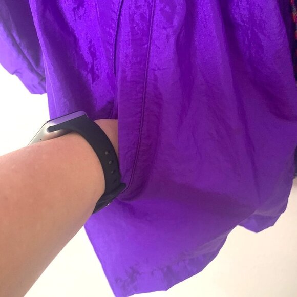 Vintage 90’s Speedo Purple Light Windbreaker Jacket Retro Coat Women’s Large - Picture 7 of 12